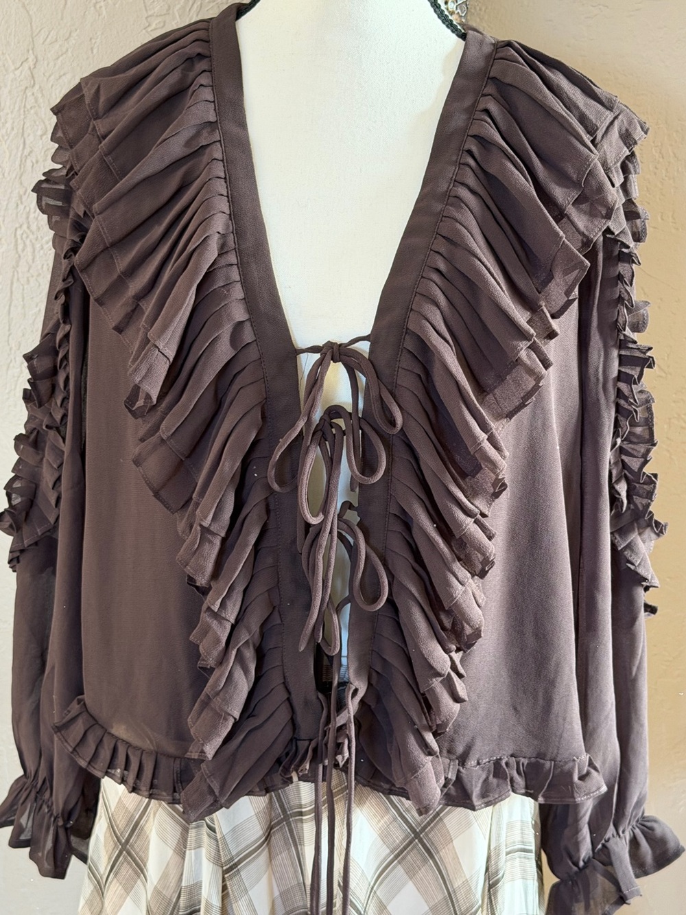 Joie Ruffled Tie Front Blouse